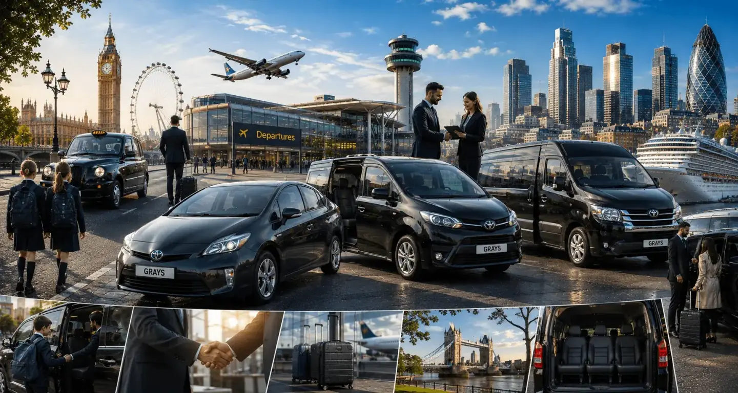 Grays CabLine fleet — airport transfers and local taxis